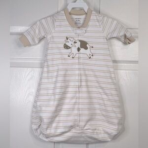 Carter's Unisex Baby Sleep Bag (Ivory/Beige Cow, 0 - 3 Months)